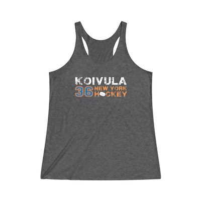 Koivula 36 New York Hockey Women's Tri-Blend Racerback Tank Top