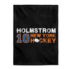 Holmstrom 10 New York Hockey Velveteen Plush Blanket