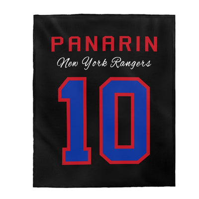 Panarin 10 New York Rangers Velveteen Plush Blanket