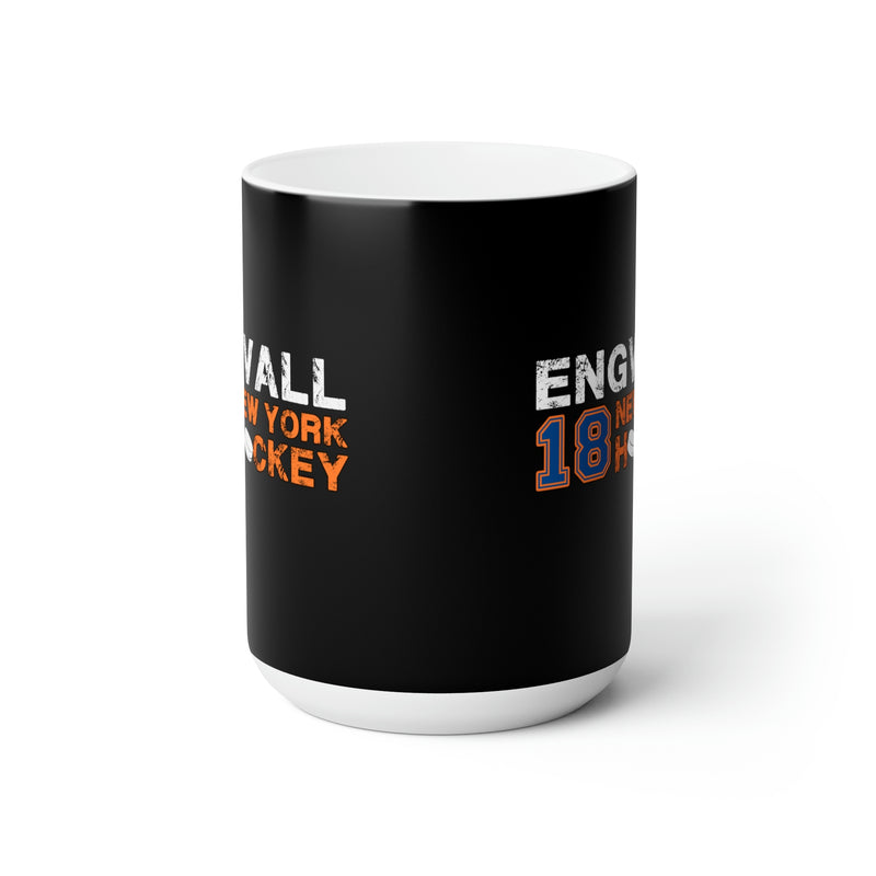 Engvall 18 New York Hockey Ceramic Coffee Mug In Black, 15oz