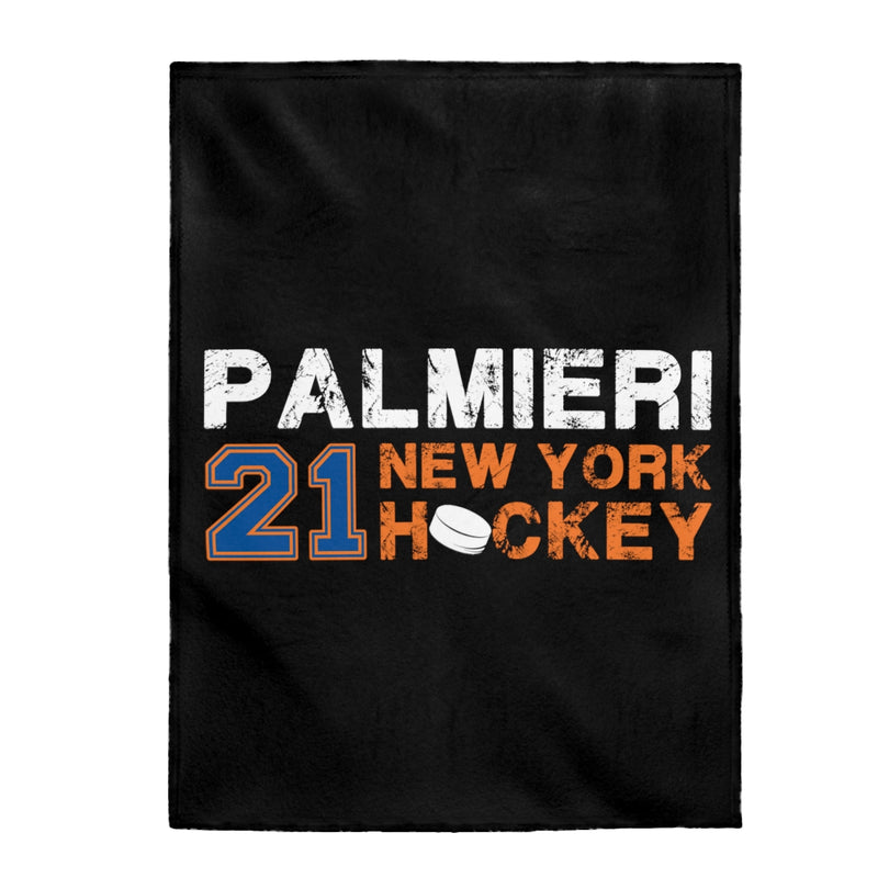 Palmieri 21 New York Hockey Velveteen Plush Blanket