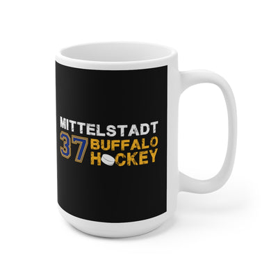 Mittelstadt 37 Buffalo Hockey Ceramic Coffee Mug In Black, 15oz