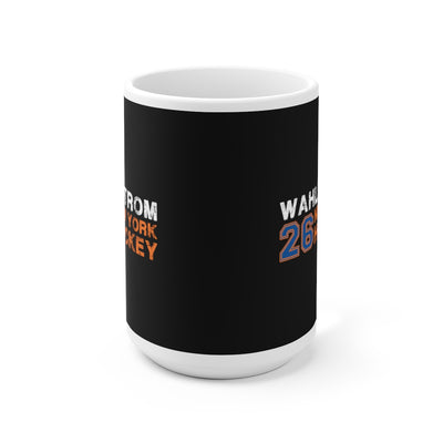 Wahlstrom 26 New York Hockey Ceramic Coffee Mug In Black, 15oz
