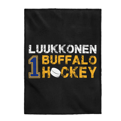 Luukkonen 1 Buffalo Hockey Velveteen Plush Blanket