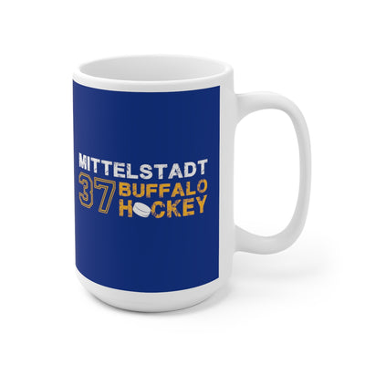 Mittelstadt 37 Buffalo Hockey Ceramic Coffee Mug In Royal Blue, 15oz