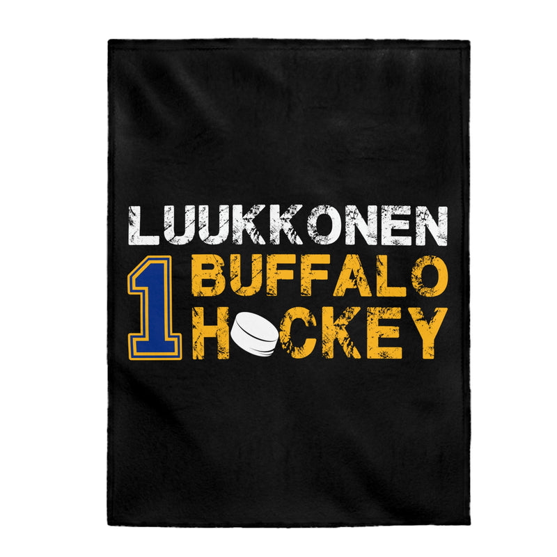 Luukkonen 1 Buffalo Hockey Velveteen Plush Blanket
