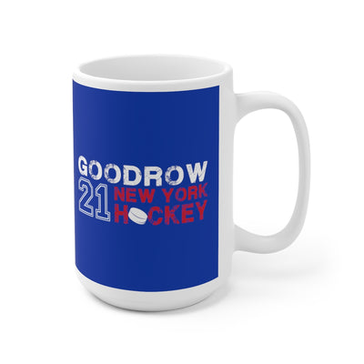 Goodrow 21 New York Hockey Ceramic Coffee Mug In Blue, 15oz