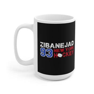 Zibanejad 93 New York Hockey Ceramic Coffee Mug In Black, 15oz