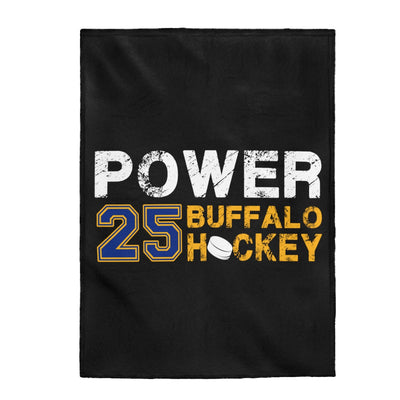 Power 25 Buffalo Hockey Velveteen Plush Blanket