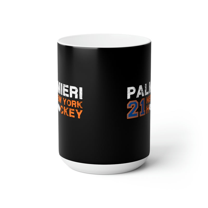 Palmieri 21 New York Hockey Ceramic Coffee Mug In Black, 15oz