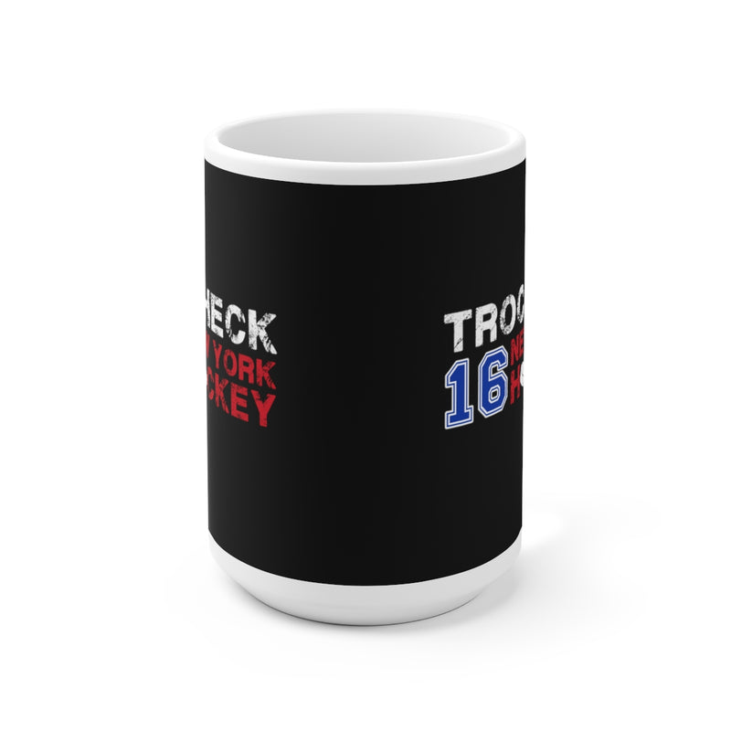 Trocheck 16 New York Hockey Ceramic Coffee Mug In Black, 15oz