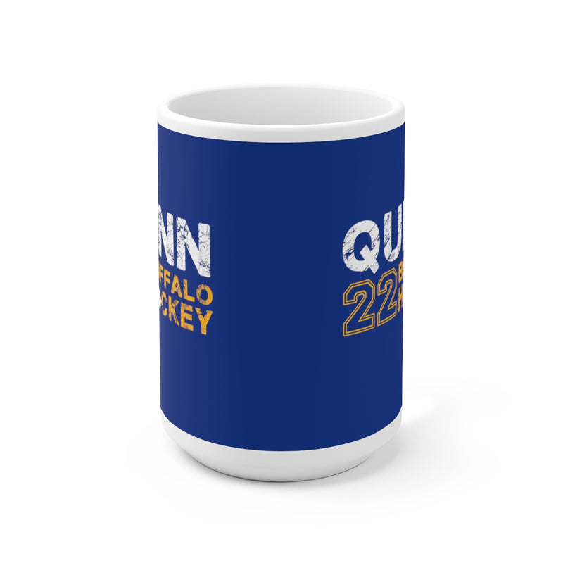 Quinn 22 Buffalo Hockey Ceramic Coffee Mug In Royal Blue, 15oz