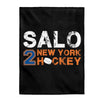 Salo 2 New York Hockey Velveteen Plush Blanket