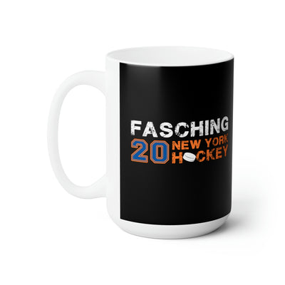 Fasching 20 New York Hockey Ceramic Coffee Mug In Black, 15oz