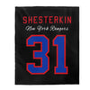 Shesterkin 31 New York Rangers Velveteen Plush Blanket