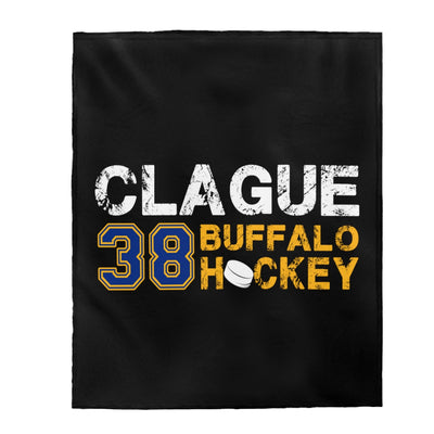 Clague 38 Buffalo Hockey Velveteen Plush Blanket