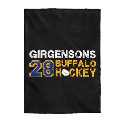 Girgensons 28 Buffalo Hockey Velveteen Plush Blanket