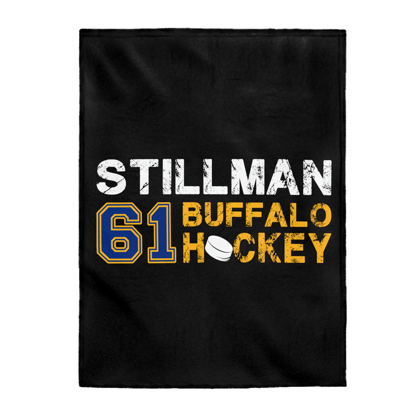 Stillman 61 Buffalo Hockey Velveteen Plush Blanket