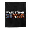 Wahlstrom 26 New York Hockey Velveteen Plush Blanket