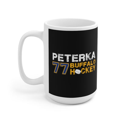 Peterka 77 Buffalo Hockey Ceramic Coffee Mug In Black, 15oz