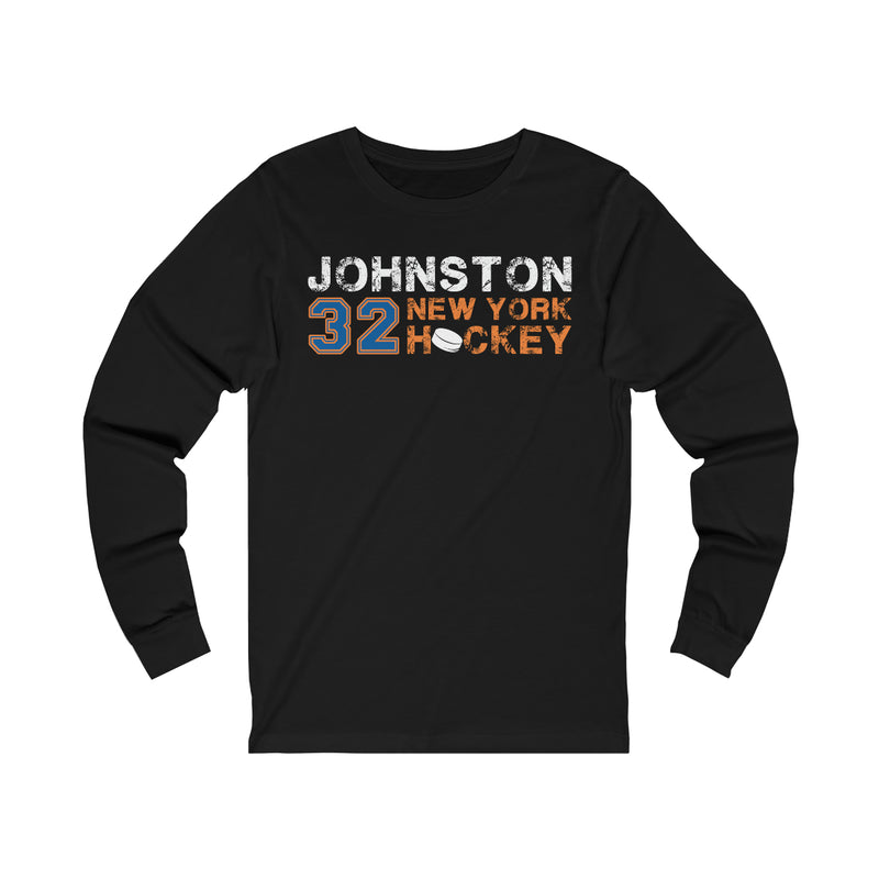 Johnston 32 New York Hockey Unisex Jersey Long Sleeve Shirt