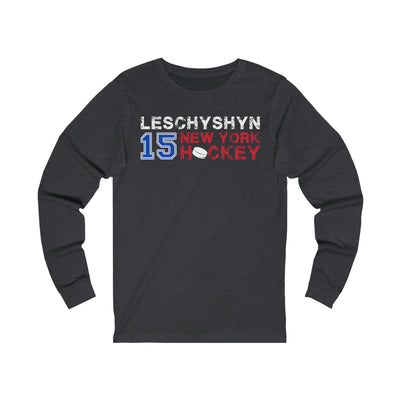 Jake Leschyshyn Shirt 15 New York Hockey Unisex Jersey Long Sleeve
