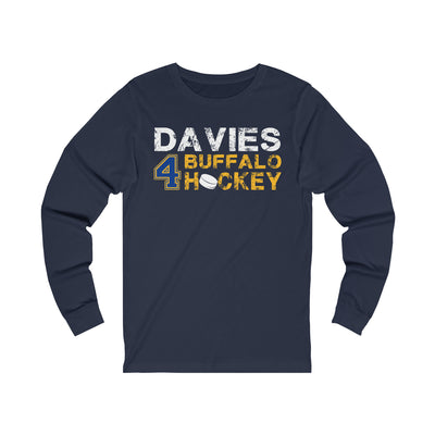 Davies 4 Buffalo Hockey Unisex Jersey Long Sleeve Shirt