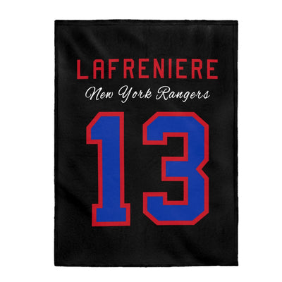 Lafreniere 13 New York Rangers Velveteen Plush Blanket