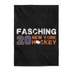 Fasching 20 New York Hockey Velveteen Plush Blanket