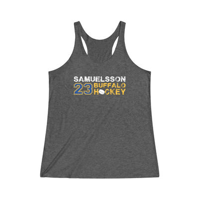 Samuelsson 23 Buffalo Hockey Women's Tri-Blend Racerback Tank Top