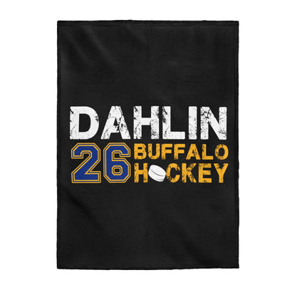 Dahlin 26 Buffalo Hockey Velveteen Plush Blanket