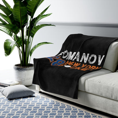 Romanov 28 New York Hockey Velveteen Plush Blanket