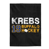 Krebs 19 Buffalo Hockey Velveteen Plush Blanket