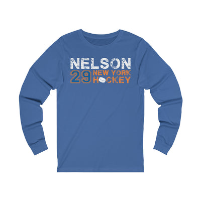 Nelson 29 New York Hockey Unisex Jersey Long Sleeve Shirt