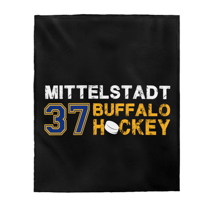 Mittelstadt 37 Buffalo Hockey Velveteen Plush Blanket