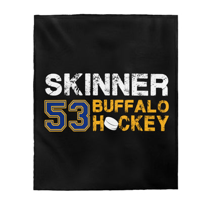 Skinner 53 Buffalo Hockey Velveteen Plush Blanket