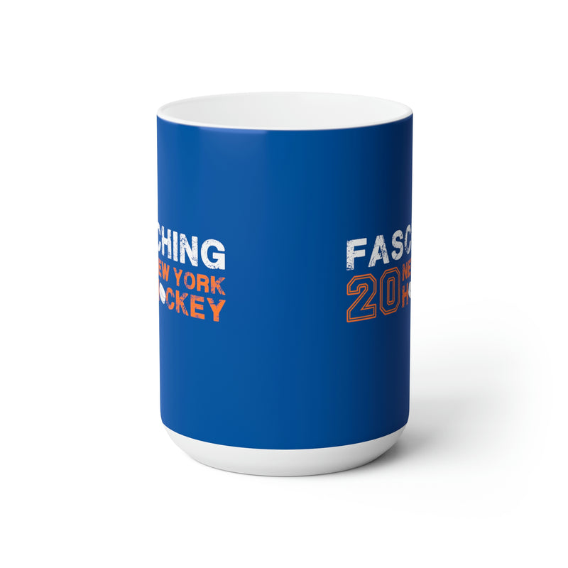 Fasching 20 New York Hockey Ceramic Coffee Mug In Blue, 15oz