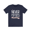 "Never Underestimate A Girl With Hockey Stick" Unisex Jersey Tee