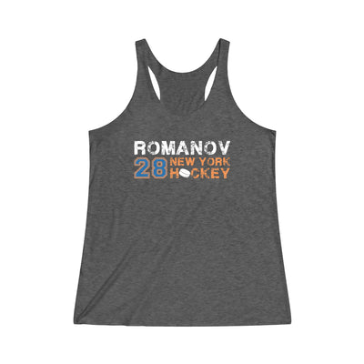 Romanov 28 New York Hockey Women's Tri-Blend Racerback Tank Top