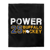 Power 25 Buffalo Hockey Velveteen Plush Blanket