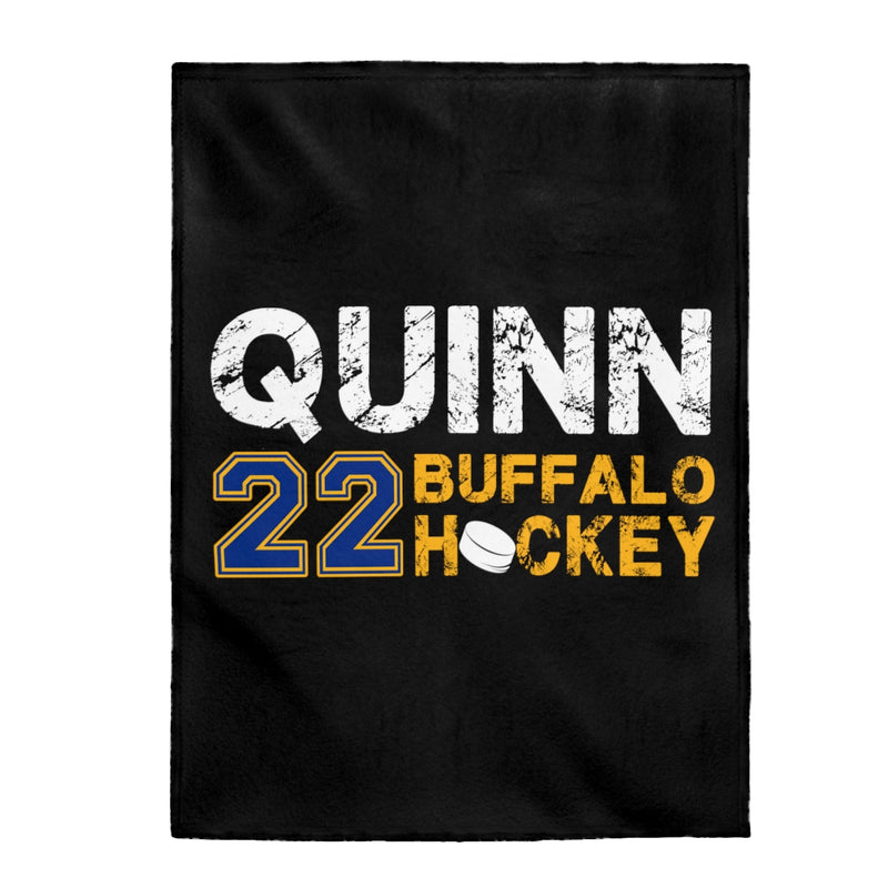 Quinn 22 Buffalo Hockey Velveteen Plush Blanket