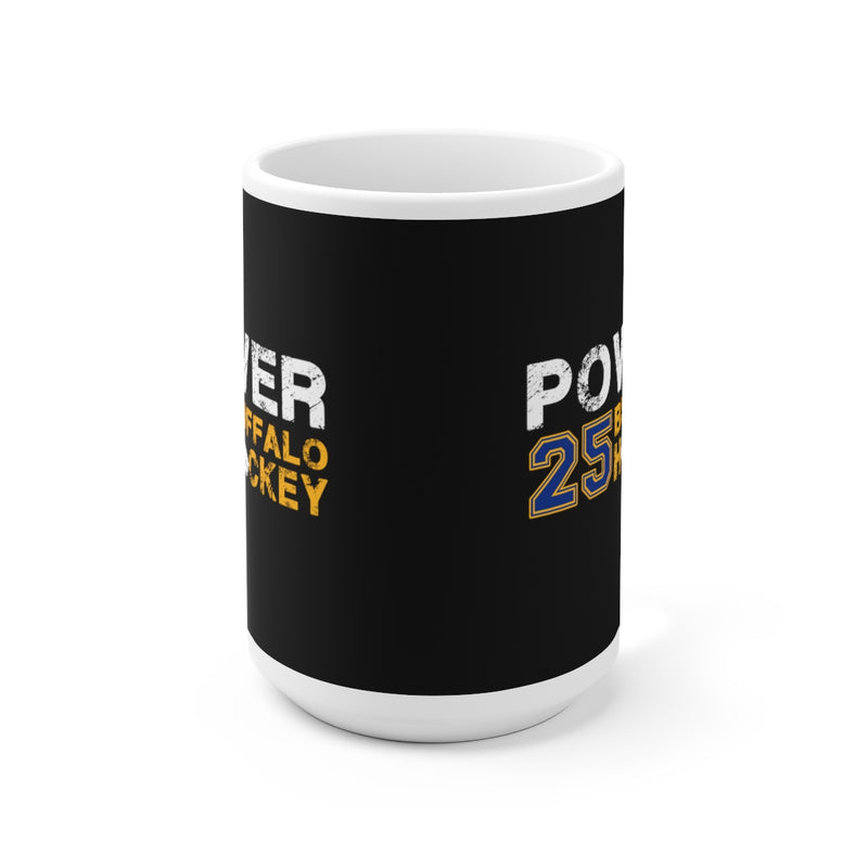 Power 25 Buffalo Hockey Ceramic Coffee Mug In Black, 15oz