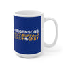 Girgensons 28 Buffalo Hockey Ceramic Coffee Mug In Royal Blue, 15oz