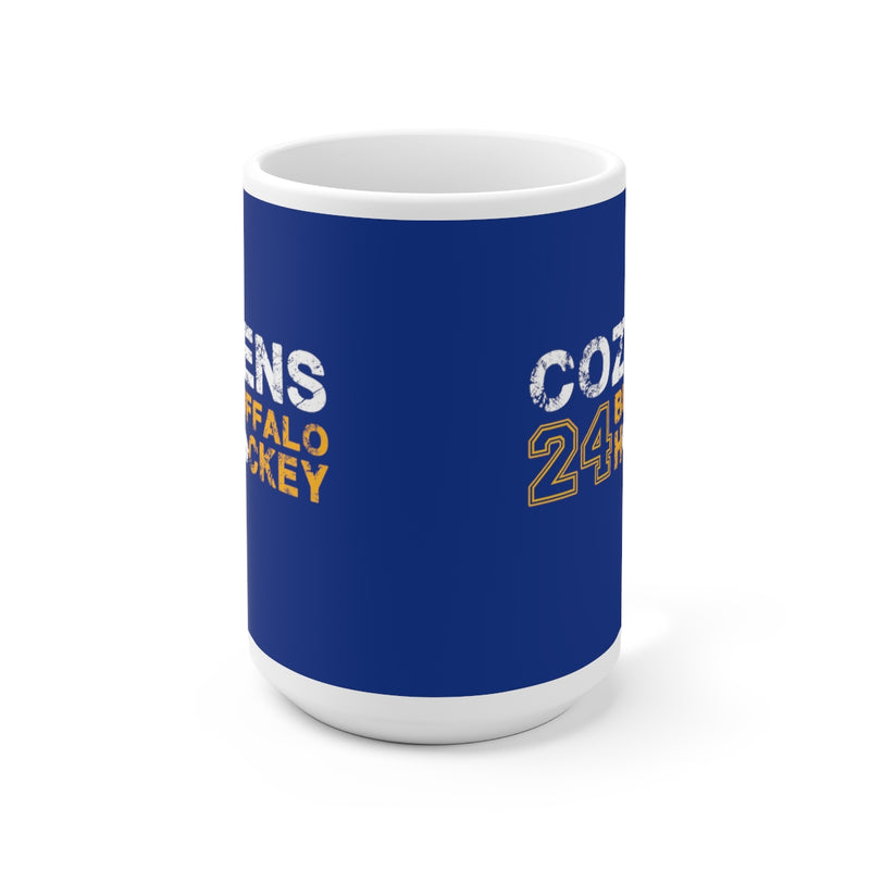 Cozens 24 Buffalo Hockey Ceramic Coffee Mug In Royal Blue, 15oz