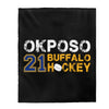 Okposo 21 Buffalo Hockey Velveteen Plush Blanket