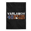 Varlamov 40 New York Hockey Velveteen Plush Blanket