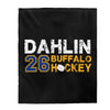 Dahlin 26 Buffalo Hockey Velveteen Plush Blanket