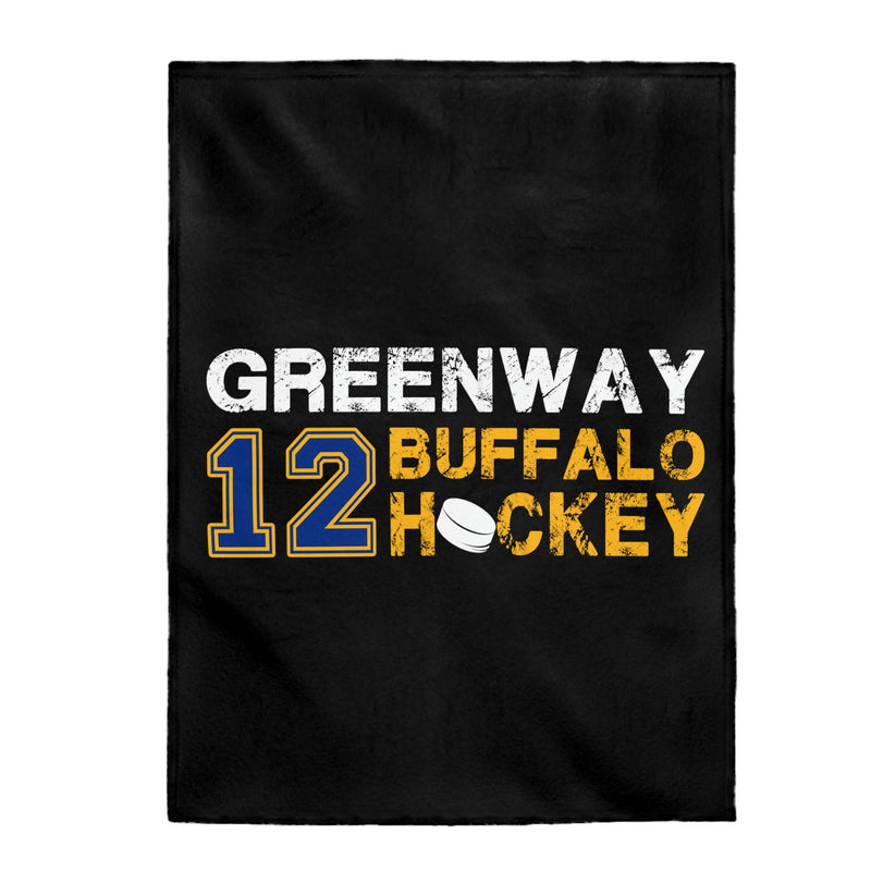 Greenway 12 Buffalo Hockey Velveteen Plush Blanket