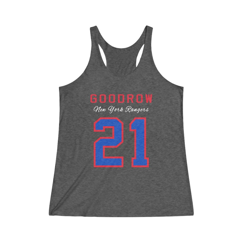 Goodrow 21 New York Rangers Women's Tri-Blend Racerback Tank Top