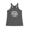 "Cross-checking: It's How I Hug" Women's Tri-Blend Racerback Tank Top